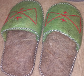 دمپایی پشمی روفرشی رنگ زغالی