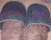 دم پایی پشمی روفرشی گرم زغالی روشن