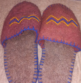 دمپایی پشمی روفرشی رنگ زغالی